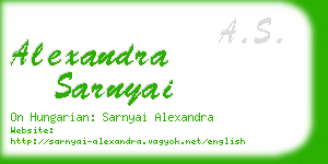 alexandra sarnyai business card